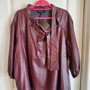 Faux Leather Top